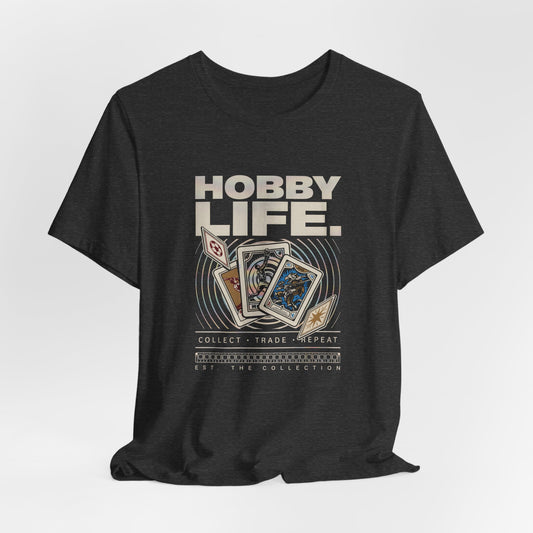 Collect, Trade, Repeat Trading Card Tee — Hobby Life Graphic T-Shirt