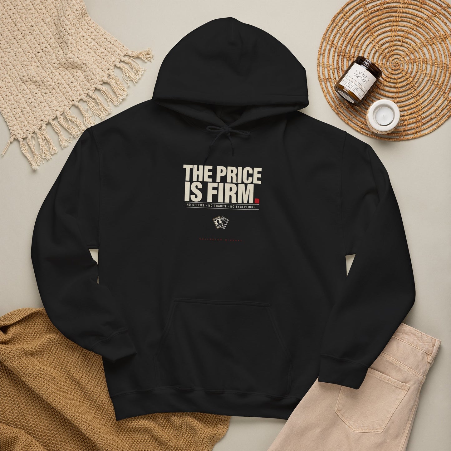 'The Price Is Firm.' Card Dealer Hoodie — Card Seller Merch