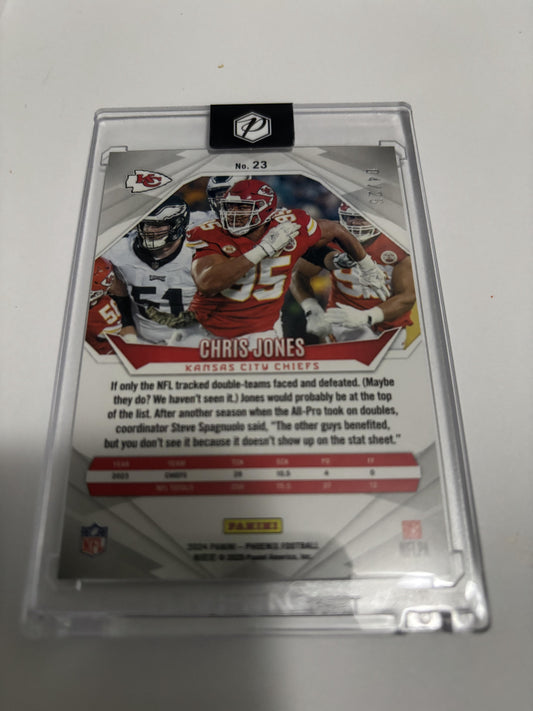 2024 Panini Phoenix Chris Jones Green Parallel /25 #23 Chiefs SP /25