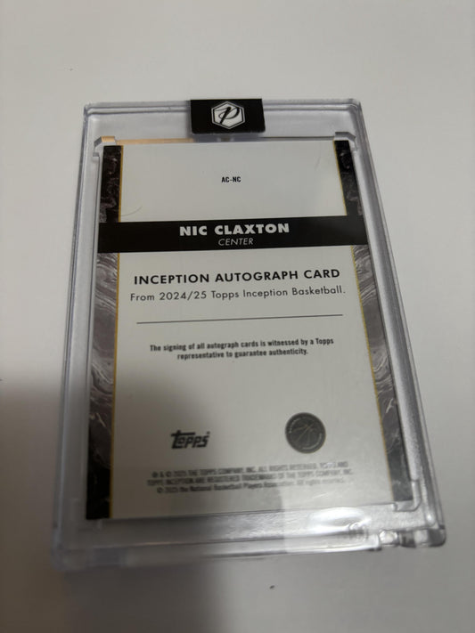 2024-25 Topps Inception Nic Claxton Auto Autograph Center RC Design #/75
