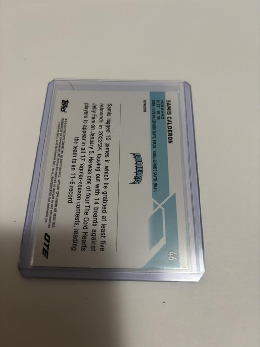 2023-24 Topps Chrome OTE Samis Calderon Refractor RC #46 Cold Hearts Rookie