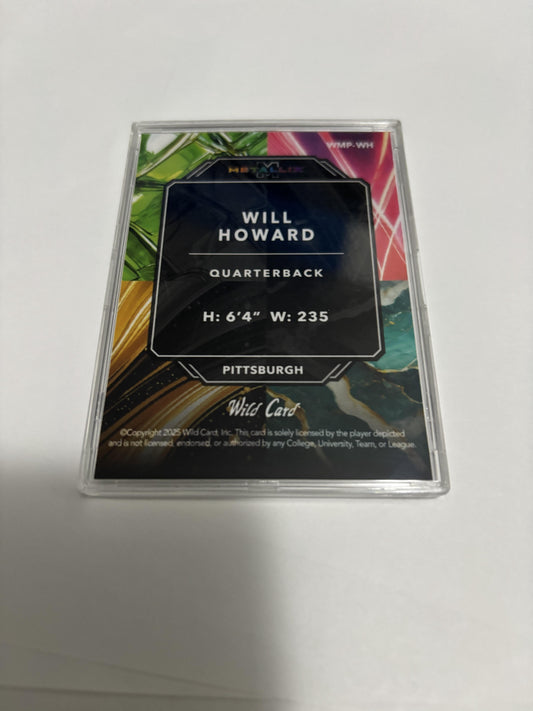 2025 Wild Card Metallix Will Howard 2/2 SSP Rare RC Black Silver Ohio State QB