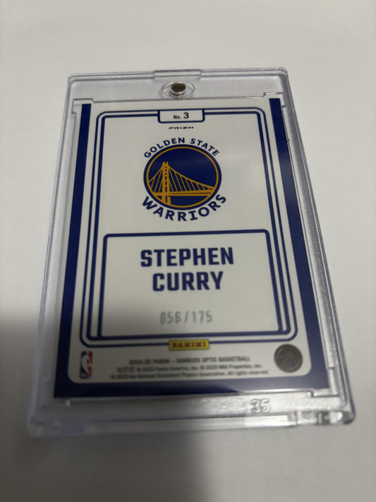 2023-24 Donruss Optic Winner Stays Stephen Curry Blue Prizm /175 Warriors #16