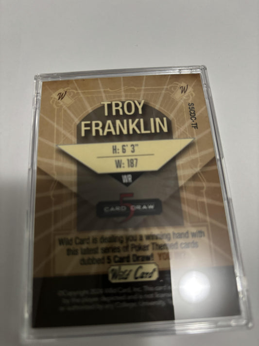 2024 Wild Card 5 Card Draw Troy Franklin RC Purple Parallel 2/4 Broncos Rookie