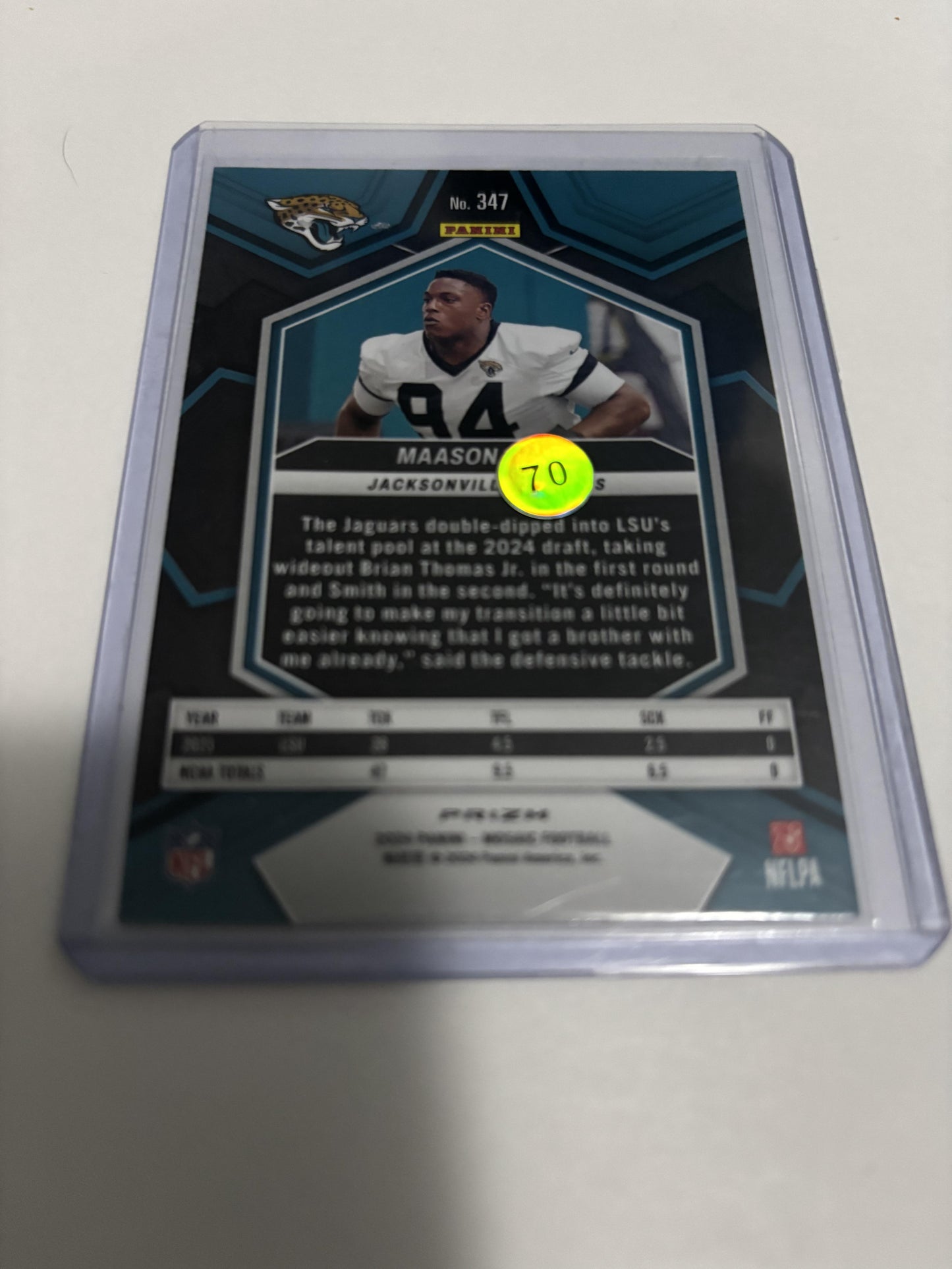 2024 Panini Mosaic Maason Smith RC #347 Jaguars Red Mosaic Prizm Rookie
