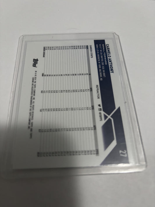 2023-24 Topps Chrome #27 Carmelo Anthony Refractors