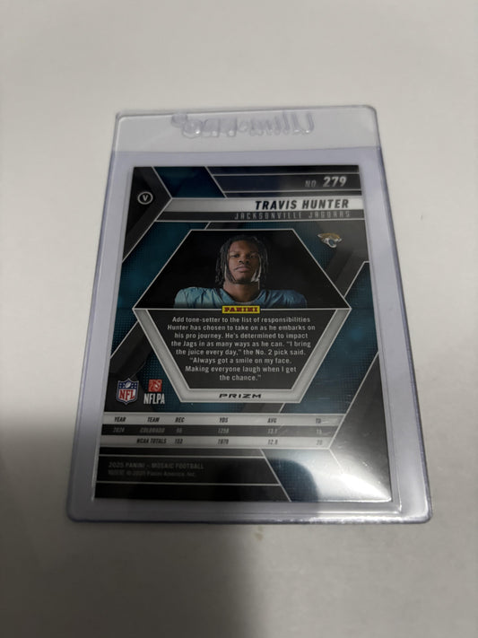2025 Panini Mosaic Travis Hunter Rookie RC #279 Silver Prizm Refractor Jaguars