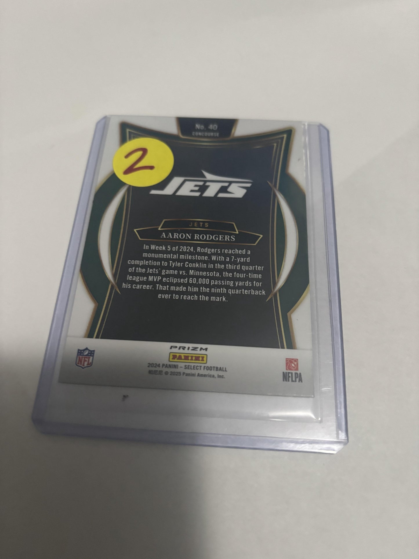 2024 Panini Select Aaron Rodgers #40 Tie-Dye Prizm Jets SSP
