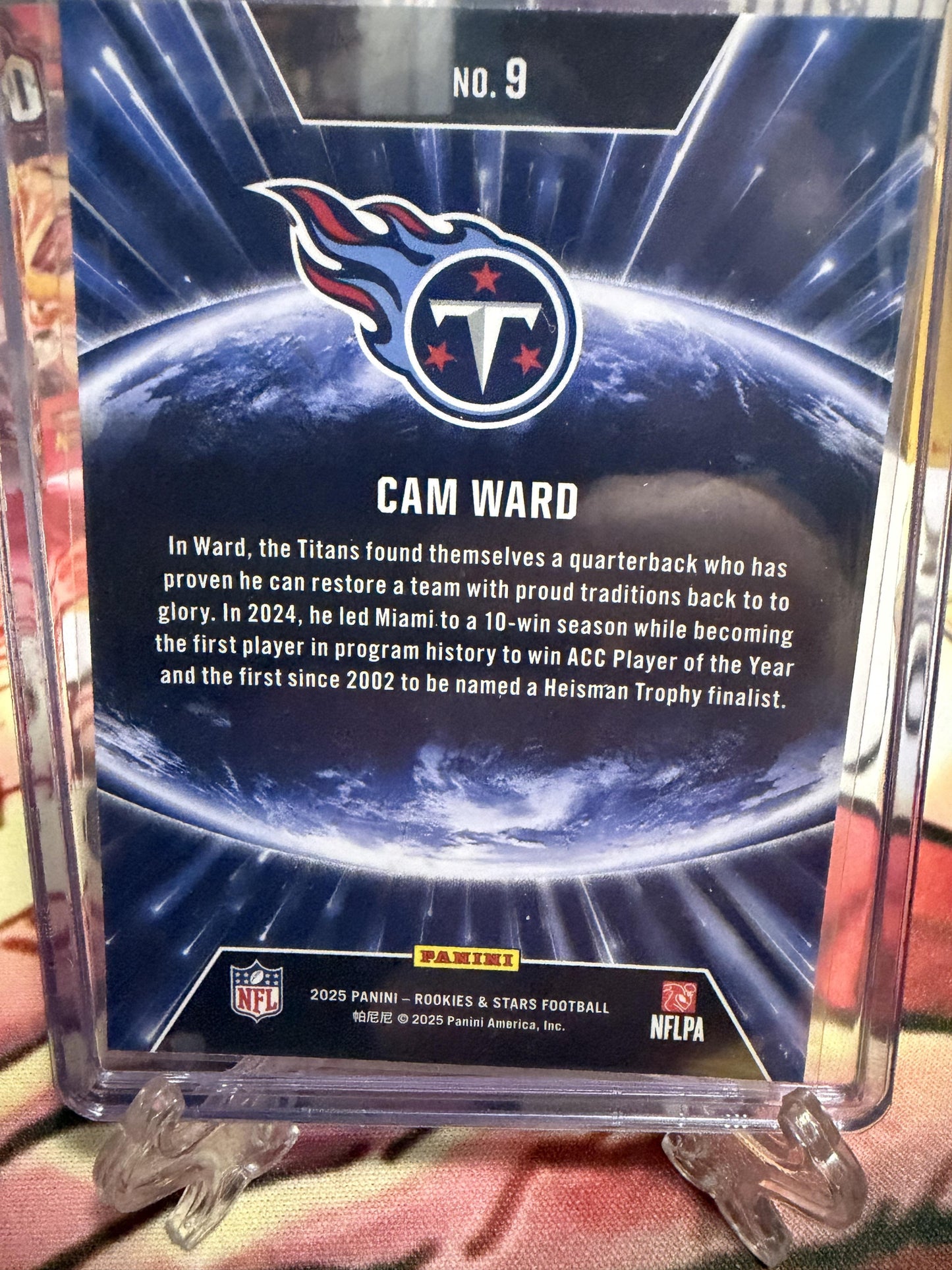 2025 Panini Rookies & Stars Cam Ward Stellar Rookies #9 Titans Rookie Card RC