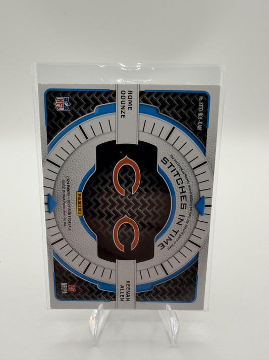 2024 Certified Rome Odunze Keenan Allen Dual Relic Card /49 Stitches In Time