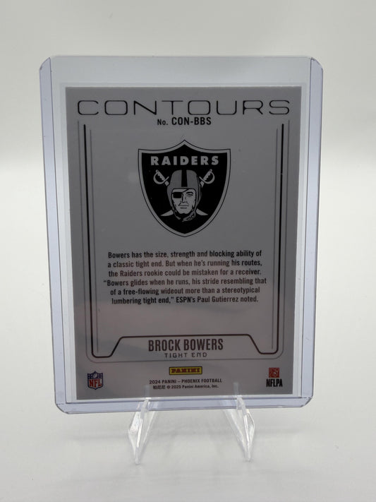 2024 Panini Phoenix Brock Bowers Contours Rookie Card #CON-BBS Raiders