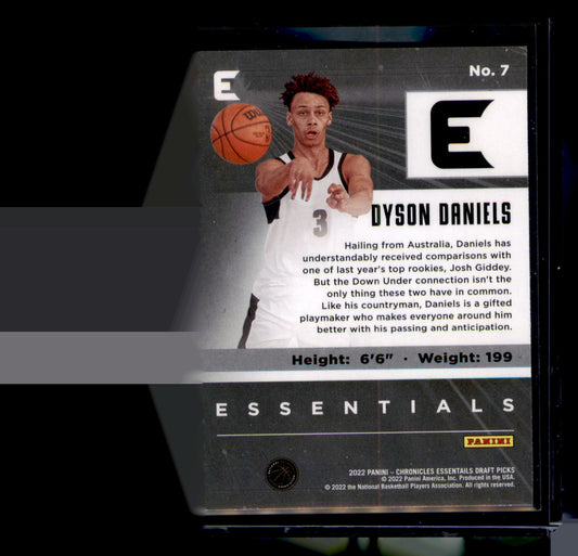 2022 Panini 2022 Panini Chronicles Draft Picks Dyson Daniels Card Essentials