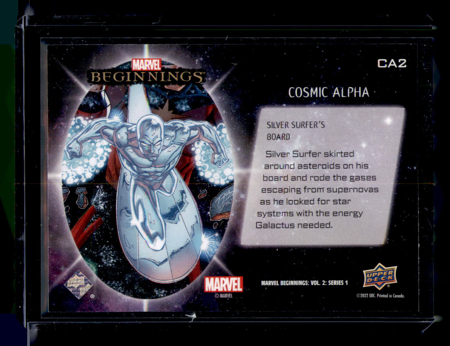 2023 Upper Deck Marvel Beginnings Vol 2 Silver Surfer's Board Cosmic Alpha CA2