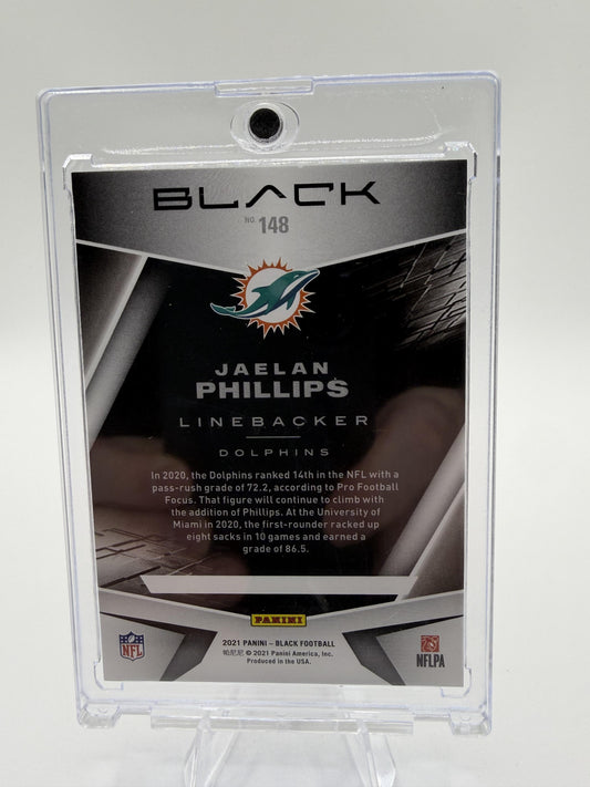 2021 Panini Black Jaelan Phillips Rookie Card – Miami Dolphins #05/10 RARE