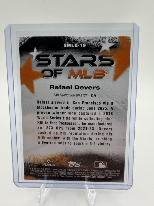 2026 Topps Rafael Devers Stars of MLB #SMLB-19 San Francisco Giants Insert
