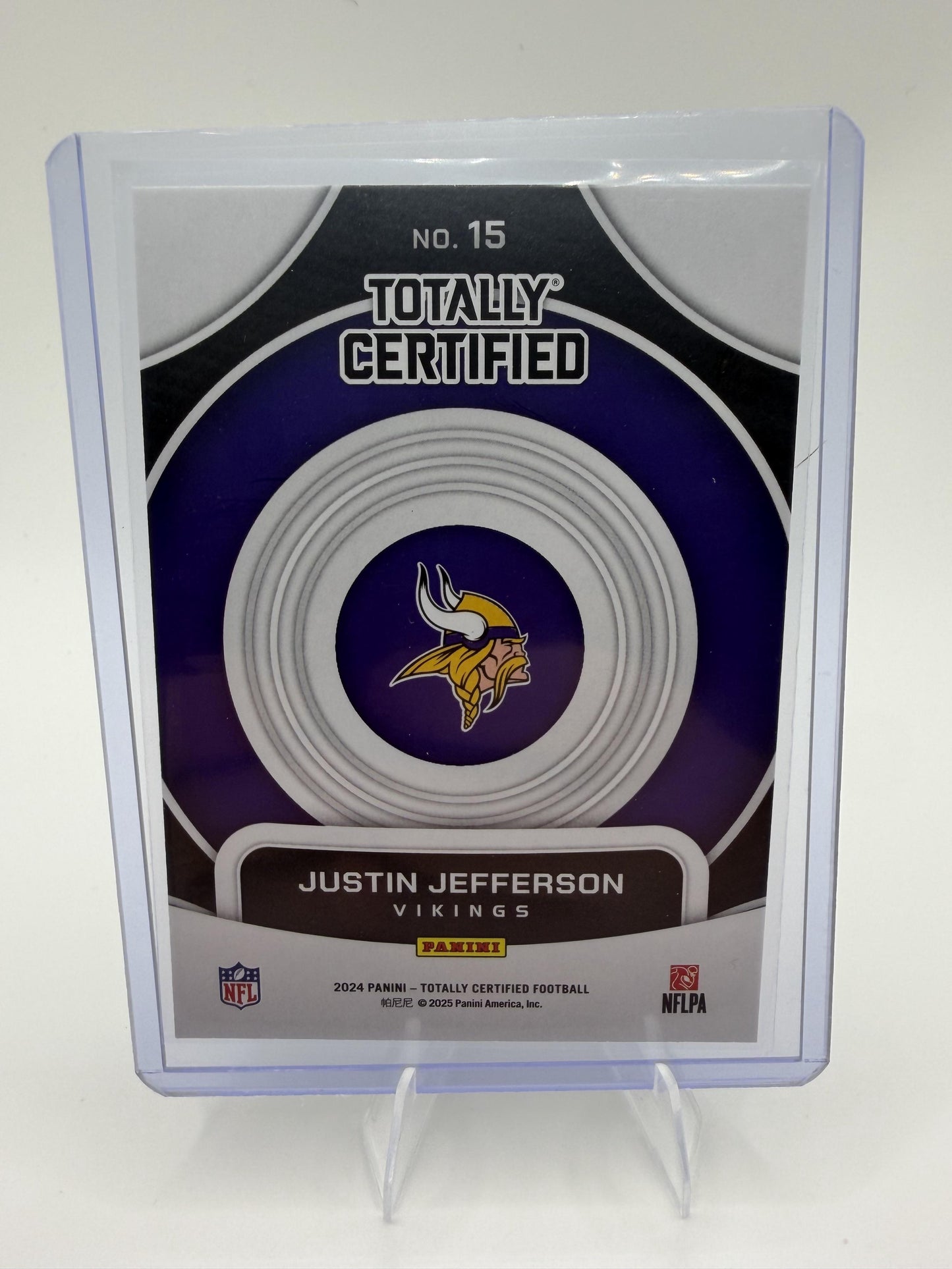2024 Panini Totally Certified Justin Jefferson On Target #15 Mirror Vikings
