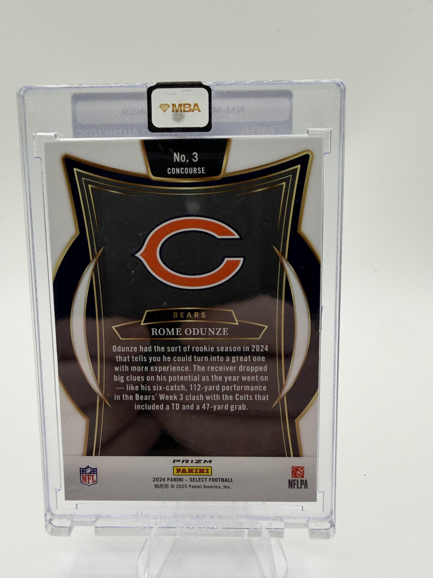 2024 Panini Select Rome Odunze #3 Silver Prizm Concourse Card MBA NM-MT 8+ RC