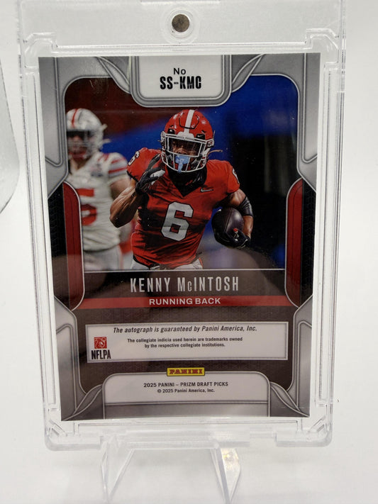 2025 Panini Prizm Draft Picks Kenny McIntosh Sensational Signatures Auto Card