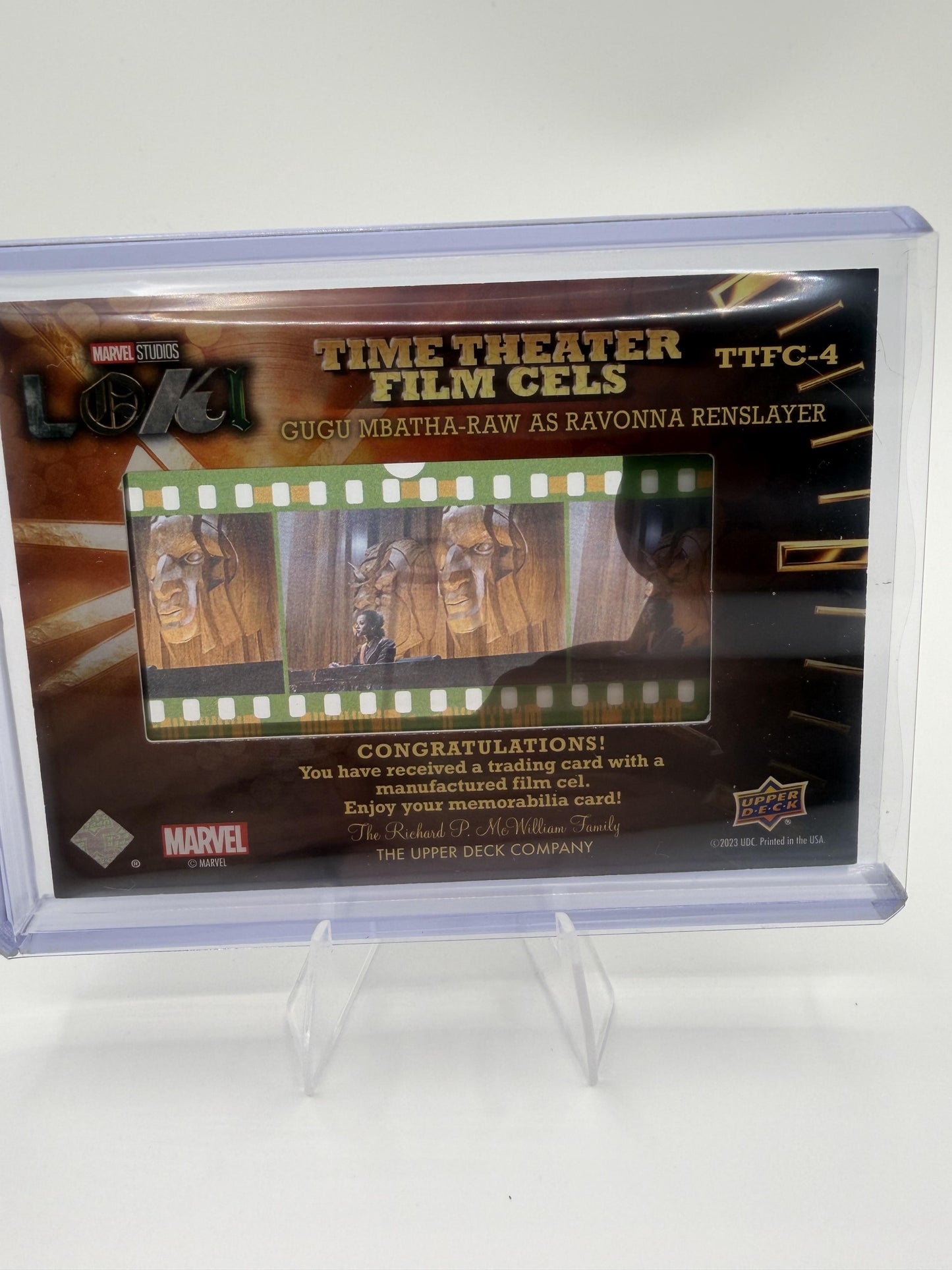 2023 Upper Deck Marvel Loki Ravonna Renslayer Gugu Mbatha-Raw Film Card TTFC-4