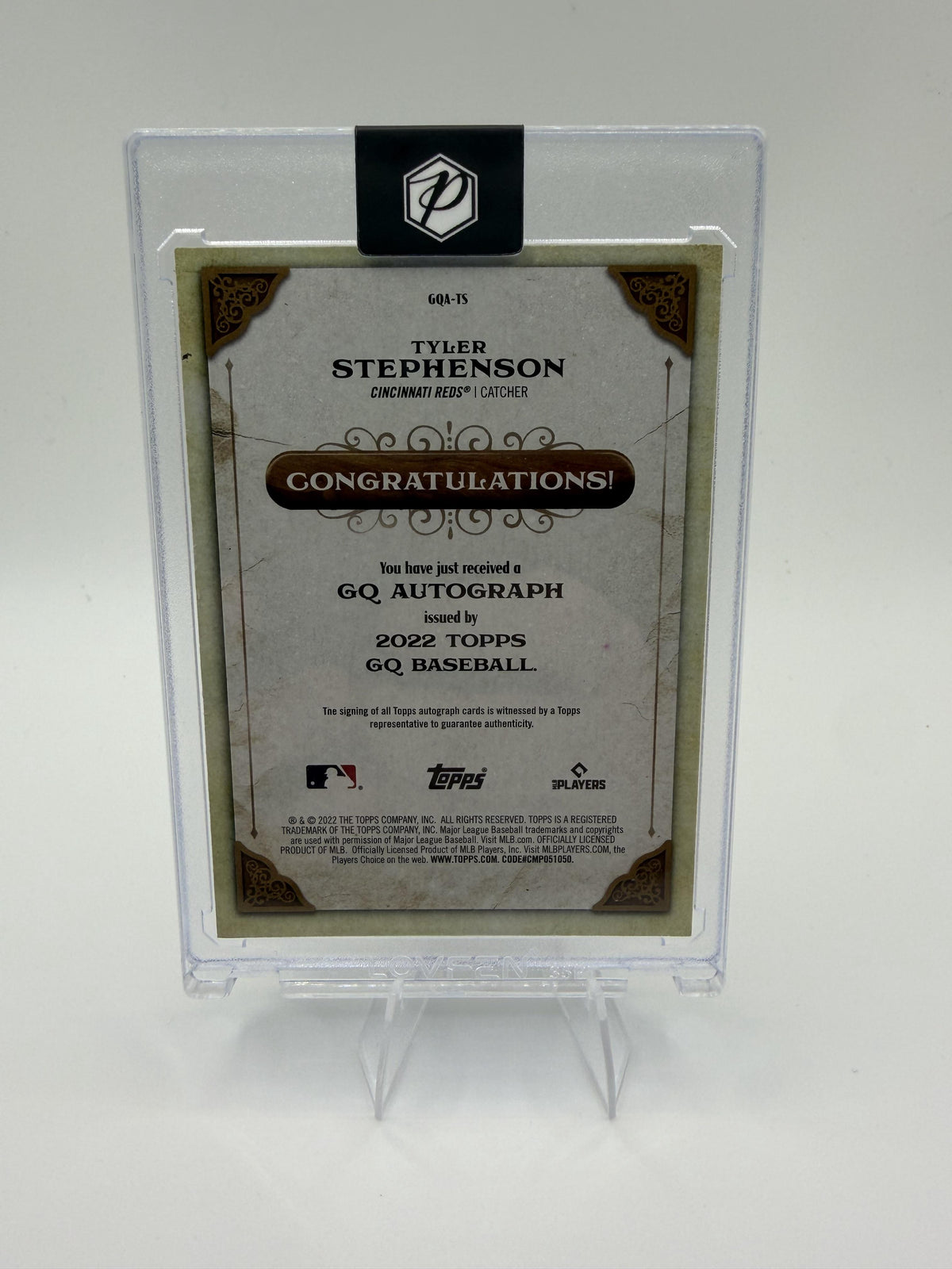 2022 Topps Gypsy Queen Tyler Stephenson On-Card Auto Card Cincinnati Reds GQA-TS
