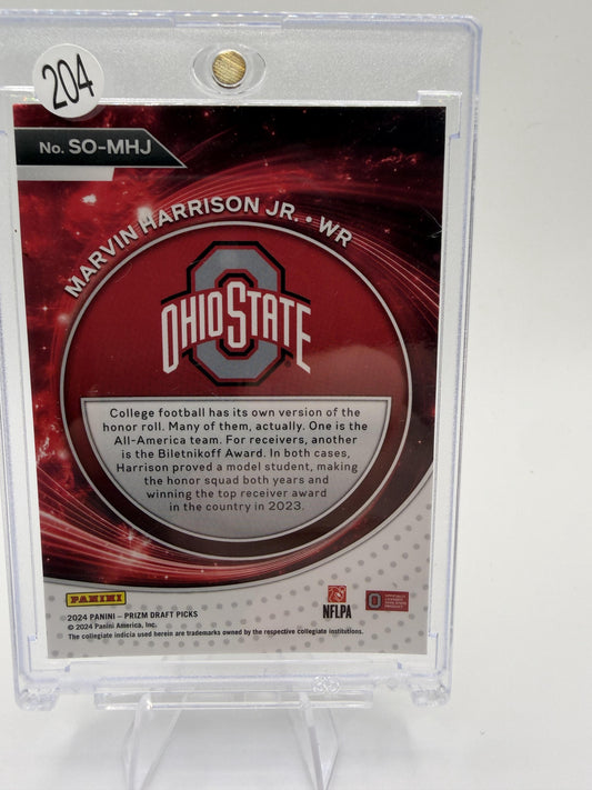 2024 Panini Prizm Draft Picks Marvin Harrison Jr. RC Card #SO-MHJ Orientation