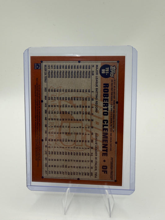 2026 Topps Series 1 Roberto Clemente Pirates Card #T91-99 75 Years of Baseball