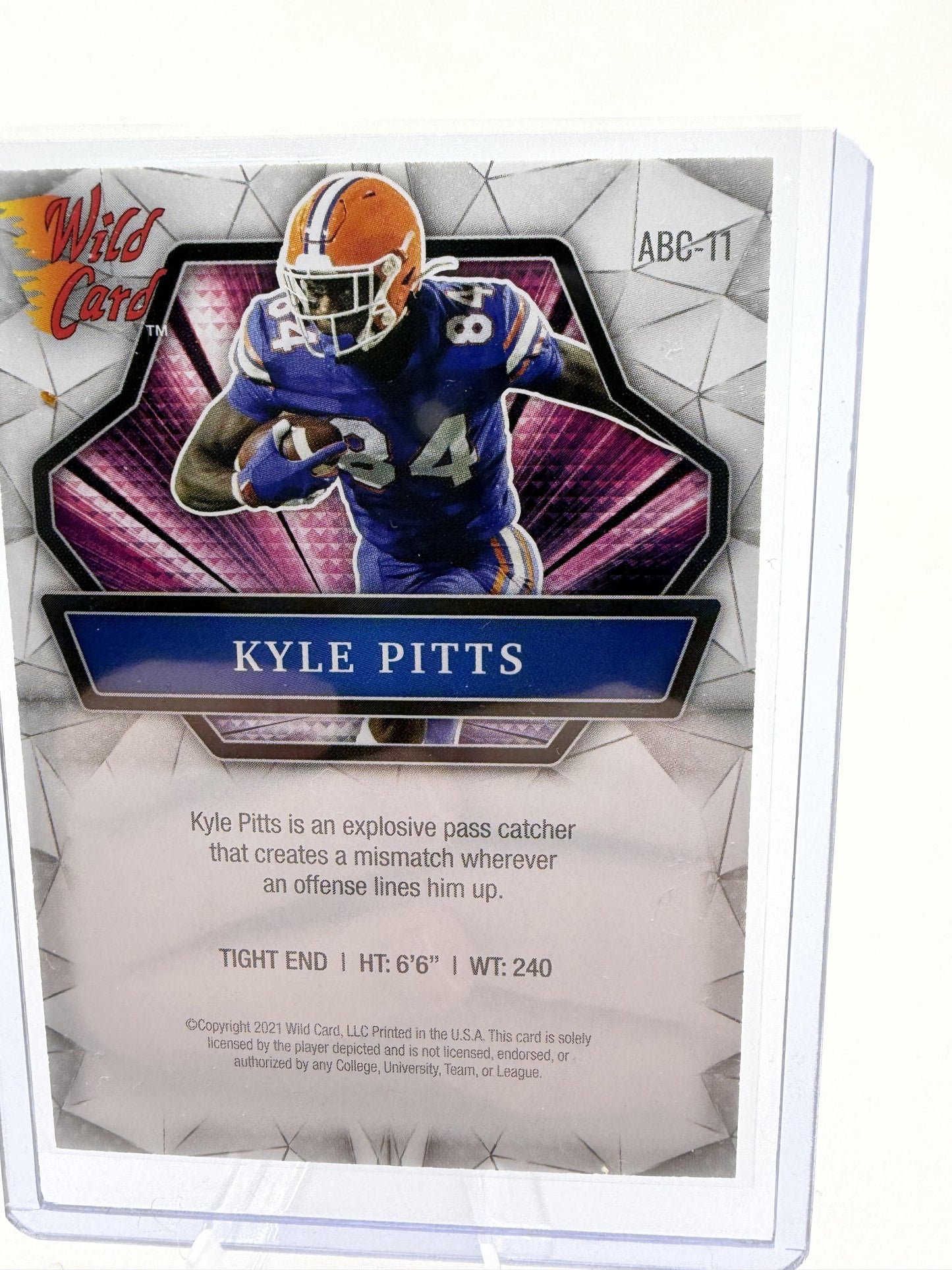 2021 Wild Card Alumination Kyle Pitts Rookie Card #ABC-11 Falcons TE RC