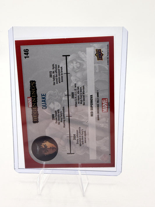 2022 Upper Deck Marvel Beginnings Quake Red Supernova Parallel Card #146