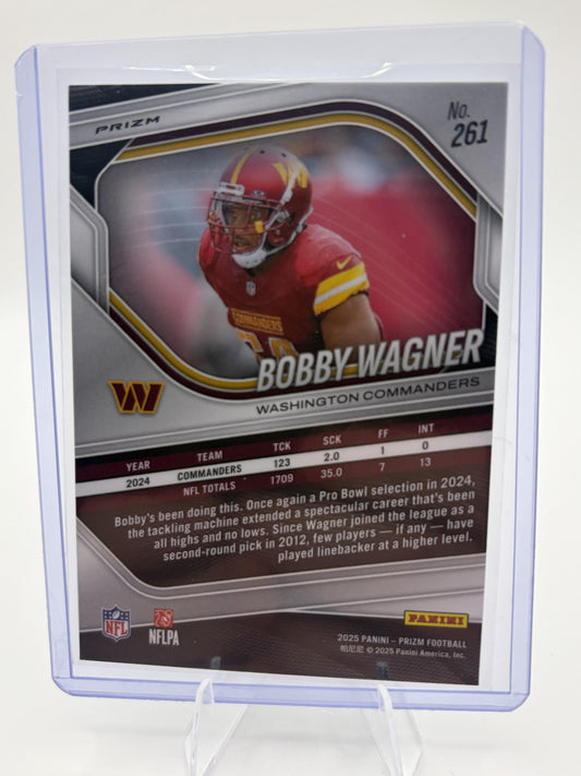2025 Prizm Bobby Wagner White Disco Prizm #261 Commanders Card
