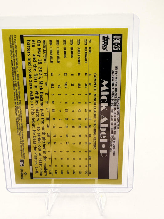 2025 Topps Update Mick Abel RC Card #U90-25 1990 35th Anniversary Rainbow Foil