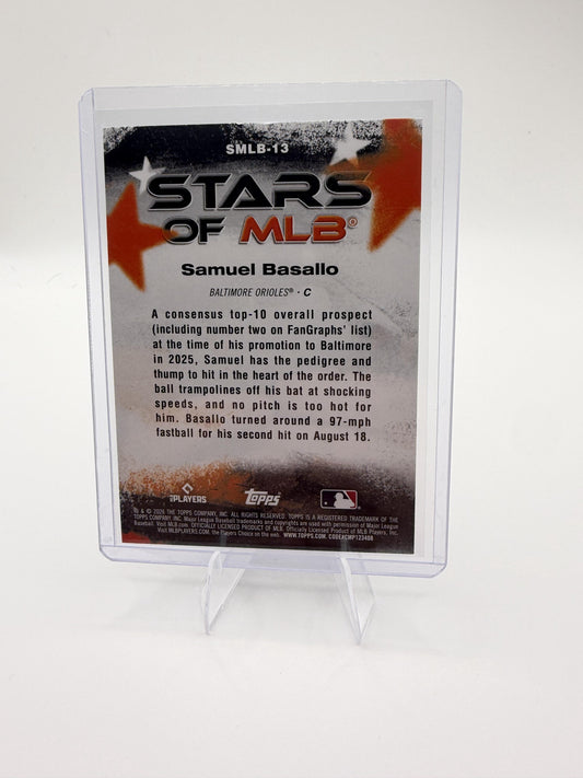 2026 Topps Stars of MLB Samuel Basallo Rookie RC Card #SMLB-13 Orioles
