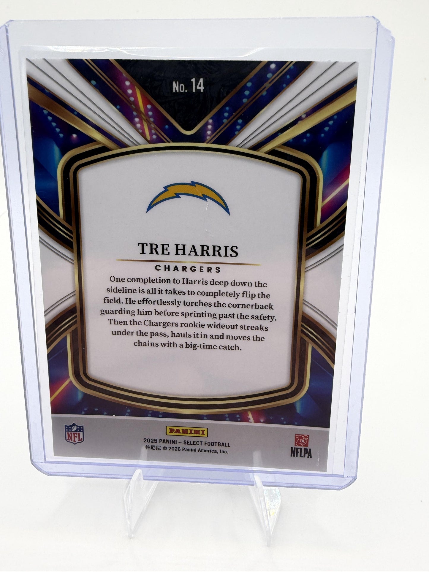 2025 Panini Select Tre Harris Future Rookie RC Card #14 Chargers
