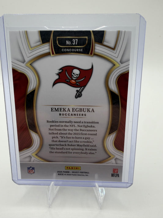 2025 Panini Select Emeka Egbuka Rookie RC Card #37 Buccaneers Concourse