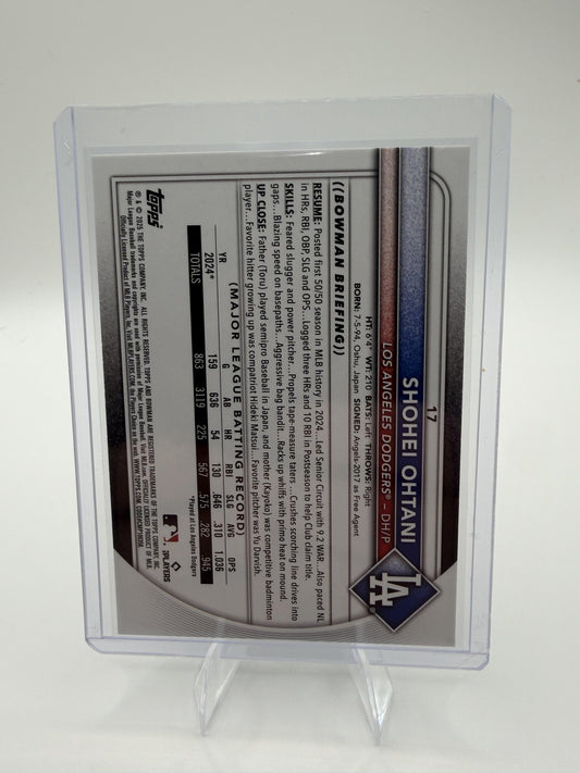 2025 Bowman Shohei Ohtani #17 Los Angeles Dodgers Baseball Card