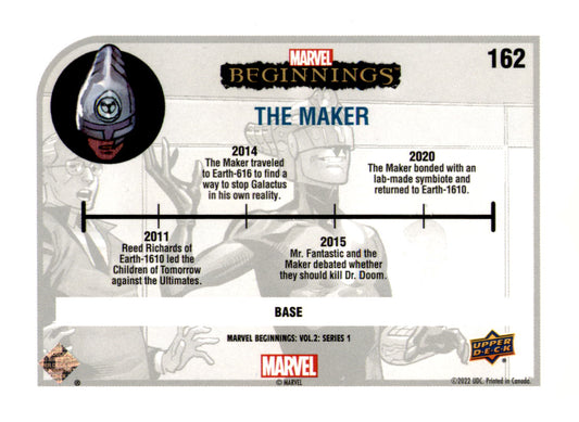 2022 Upper Deck Marvel Beginnings Volume 2, Series 1 The Maker Card