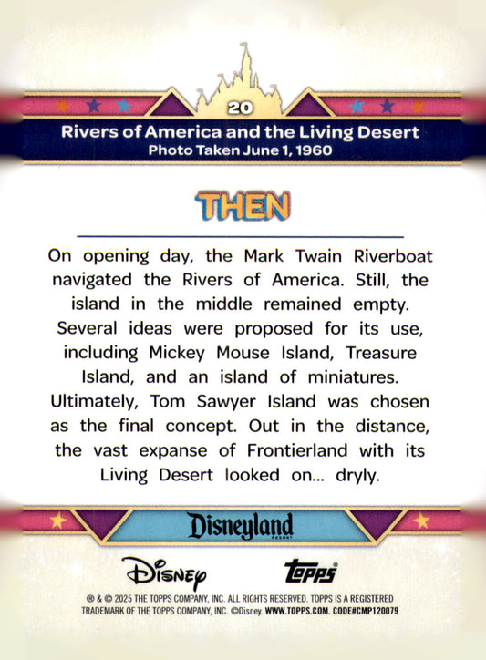 2025 Topps Disneyland 70th Anniversary Rivers of America Then & Now #20 Disney