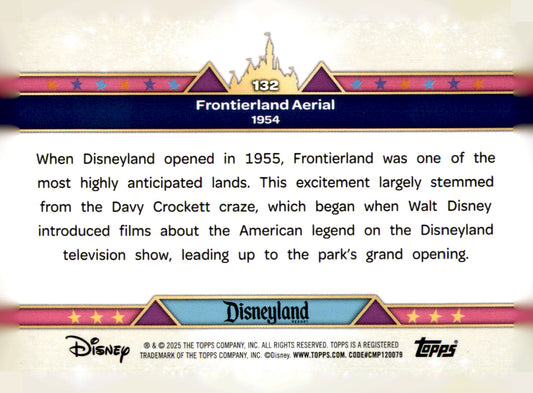 2025 Topps Disneyland 70th Anniversary Frontierland Aerial Card