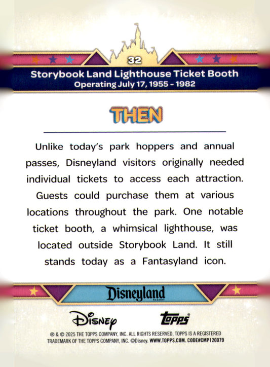 2025 Topps Disneyland 70th Storybook Land Lighthouse Ticket Booth Card