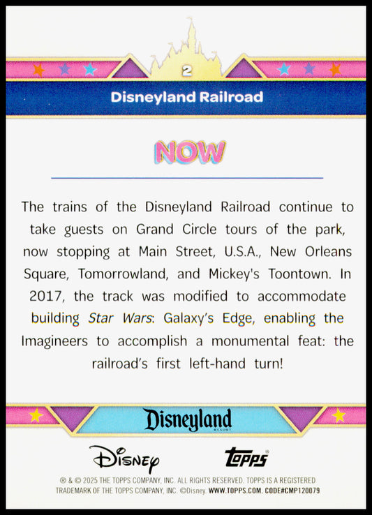 2025 Topps Disneyland 70th Anniversary Disneyland Railroad Card