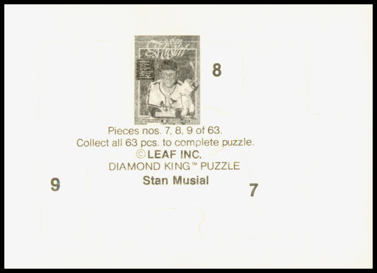 1988 Donruss Stan Musial Card Stan Musial Puzzle
