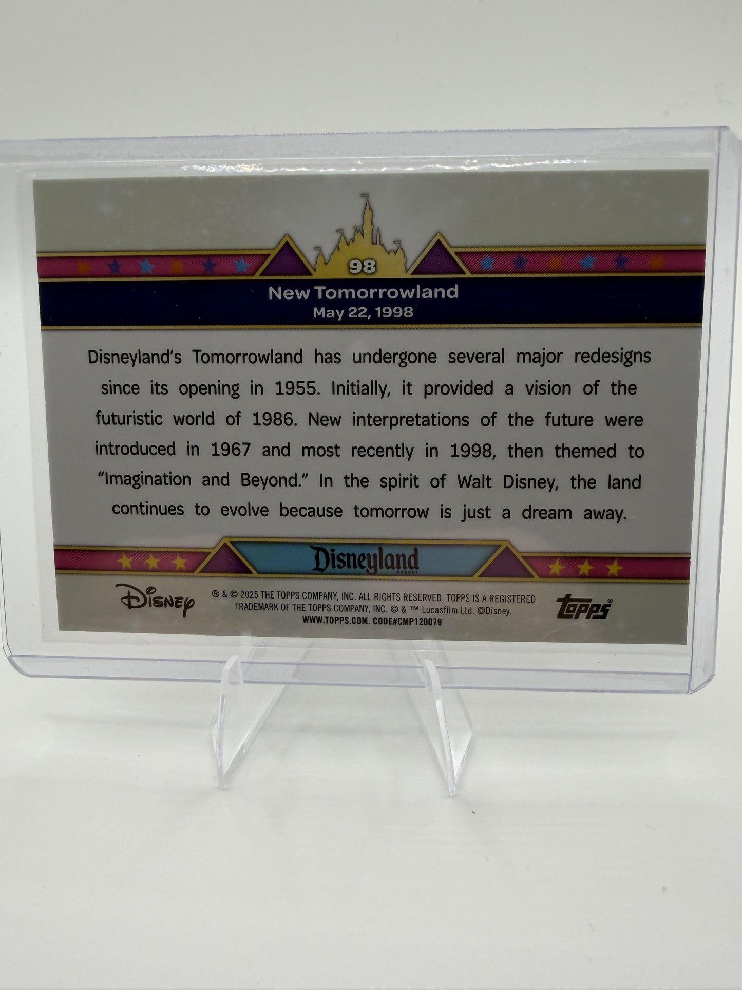 2025 Topps Disneyland 70th New Tomorrowland #98 Rainbow Foil