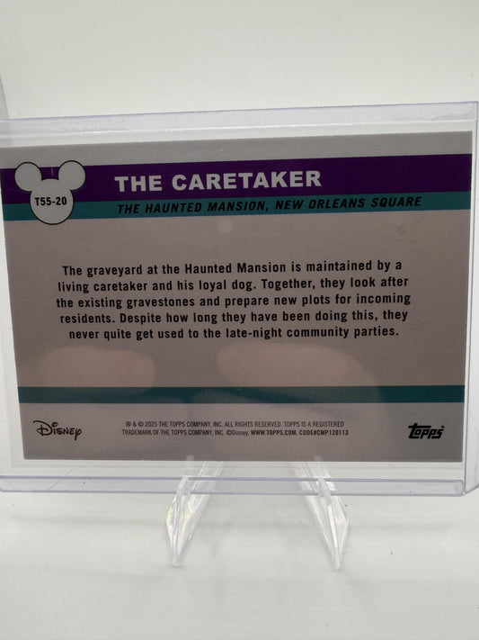 2025 Topps Disneyland 70th Haunted Mansion The Caretaker #T55-20 Rainbow Foil