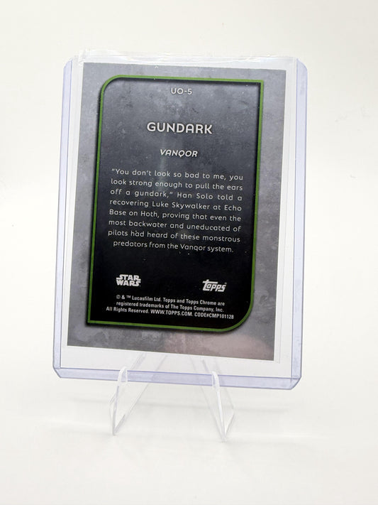 2025 Topps Chrome Star Wars Gundark Outer World Oddities Refractor #UO-5