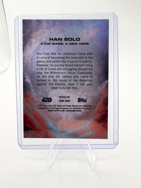 2025 Topps Chrome Star Wars Han Solo #CE-25 Costco SP Variation