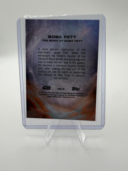 2025 Topps Chrome Star Wars Boba Fett #CE-5 Costco SP Bounty Hunter