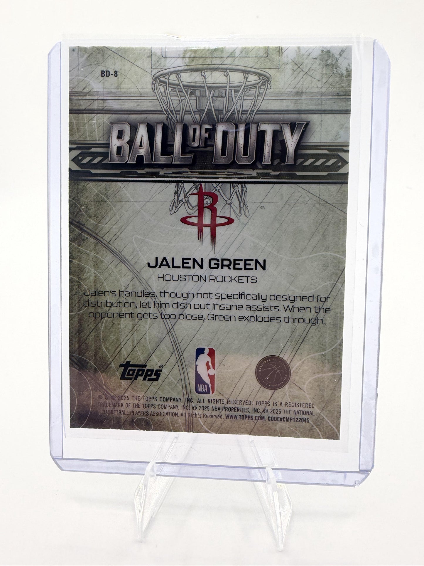 2025-26 Topps Chrome Jalen Green Card Ball of Duty