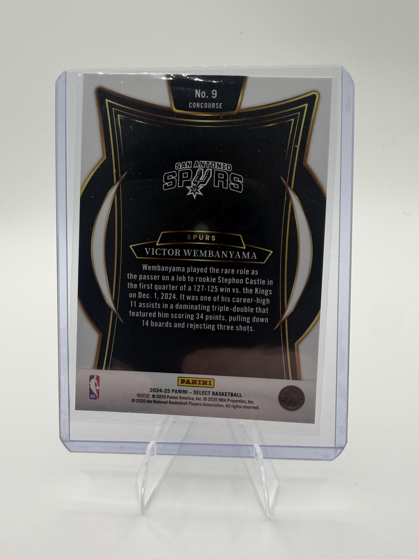2024-25 Panini Select Victor Wembanyama Retail Blue Concourse #9 Spurs 2nd Year