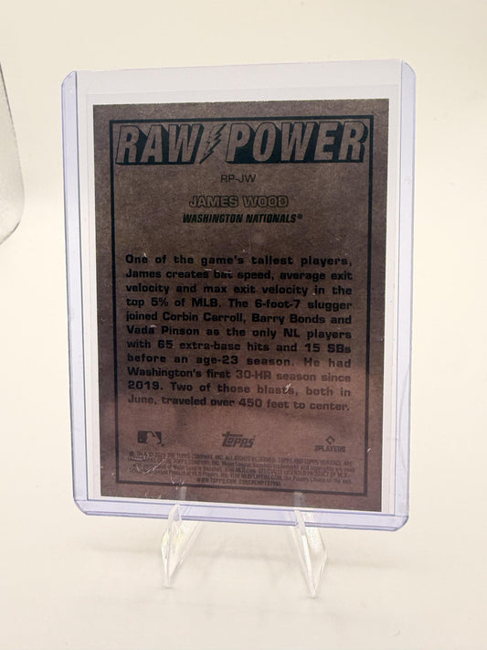 2026 Topps Heritage James Wood Card Raw Power