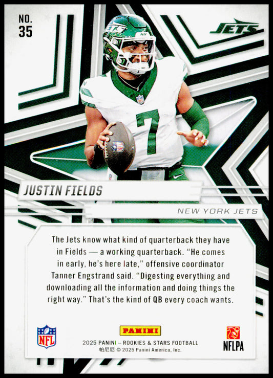 2025 Panini Rookies & Stars Justin Fields Card New York Jets #35