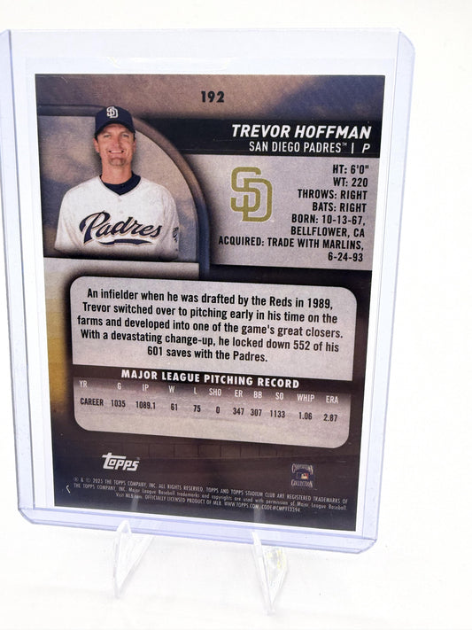 2025 Stadium Club Trevor Hoffman Card Pink Foil San Diego Padres #192